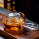 揚(yáng)器日式耐熱玻璃側(cè)把煮茶壺耐高溫實(shí)木把泡茶壺花茶壺套裝家用煮茶器 500ML純玻璃壺+4杯