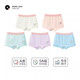 Q21小海綿內褲兒童男女童寶寶透氣抑菌不夾屁屁平角短褲 女平角-奶紫奶藍夢(mèng)粉米色荷綠 5條 130 建議體重43-55斤