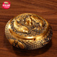 禮佳誠(chéng)招財(cái)錦鯉煙灰缸帶蓋防飛灰全銅擺件創(chuàng)意辦公室酒店茶幾酒吧裝飾品 錦鯉煙灰缸-直徑12寬7.5CM