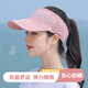 櫻蘇魚防曬帽女遮陽帽子夏季大帽檐空頂太陽帽戶外騎車沙灘發(fā)箍透氣涼帽 sport-粉色