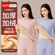 貓人（MiiOW）羊羔絨保暖內衣女士加絨加厚防寒發(fā)熱中年媽媽線(xiàn)衣線(xiàn)褲套裝冬季 中領(lǐng)藕粉+中領(lǐng)蘭紫-套裝【1100克巨厚款】 XL 建議體重【120-140斤】