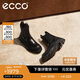 愛(ài)步（ECCO）短靴女 冬季高端品牌簡(jiǎn)約通勤厚底切爾西靴 革新214793 黑色37