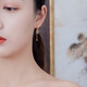 WOUG老鳳凰金店款彩金耳飾女18k鍍玫瑰金色耳環(huán)星星耳墜耳線 玫瑰 墜一對現(xiàn)貨