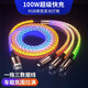 奉希數(shù)據(jù)線炫彩流光一拖三充電器線100W快充三合一PD閃充雙頭typec車載漸變適用Apple蘋果安卓 1.2米【適用蘋果+安卓+Typec】三合一 10
