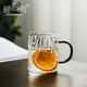 綠昌明 玻璃杯創(chuàng  )意樹(shù)紋水杯錘紋加厚耐熱杯子泡茶杯喝水杯牛奶果汁杯 樹(shù)紋水杯單只300ml