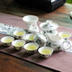 陶瓷功夫茶具套裝家用白瓷泡茶器辦公室會客青花茶壺蓋碗茶杯整套沖茶器 12頭功夫茶具【藍(lán)山水】