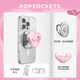 PopSockets【天生發(fā)光體】泡泡騷創(chuàng  )作者xxokate手機支架蘋(píng)果磁吸囊伸縮防摔指環(huán)扣MAGSAFE磁吸鉆石流沙圓啪嗒 愛(ài)心眨眨眼+流光銀【站立】啪嗒盤(pán)