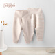 素羽佳suyujia嬰兒高腰褲護肚褲秋冬加厚睡褲寶寶春秋打底褲保暖秋褲純棉內衣褲 杏色 高腰兩件裝 90 (建議身高80-90cm)