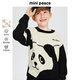 MiniPeace太平鳥(niǎo)童裝冬男童線(xiàn)套衫FAEEE4B13 黑色 120 cm