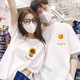 love legend情侶裝夏季短袖t恤上衣服小眾設計感男女百搭休閑半袖套裝定制 白色+白色 2XL 男+L 女