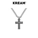 KREAM S925銀做舊十字架吊墜男嘻哈女同款項(xiàng)鏈鎖骨毛衣鏈 50cm