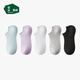 松山棉店抑菌消臭短筒休閑襪子男女5雙裝防脫透氣淺口隱形情侶棉質(zhì)襪舒適 女短筒-藍+淺紫+白+淺灰+黑 5雙 均碼 女士：推薦35-39碼