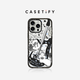 CASETIFY 搖滾貓貓 適用于iPhone16/15/Pro/Max手機(jī)殼 透明黑框 iPhone 16 Pro Max