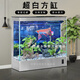 華康家用免換水2025新款超白玻璃魚(yú)缸客廳一體中大型落地水族箱定制 銀拉絲 長(cháng)80*寬40*高130