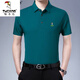 啄木鳥（TUCANO）冰絲速干短袖t恤男夏季翻領(lǐng)POLO 衫中年男裝夏裝半袖上衣服男裝 綠色 175/XL建議140-160斤