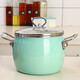 歐麗家搪瓷鍋洋瓷鍋湯鍋琺瑯瓷高顏值好質(zhì)量馬卡龍琺瑯搪瓷高湯鍋燉煮鍋 22cm蒂芙尼藍 22cm