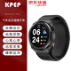 KPEP【醫療旗艦】高精準氣囊測血壓手表評估尿酸血糖手表健康監測心率血氧睡眠送父母送老年人健康手表 曜石黑【氣泵血壓+血糖尿酸血脂評估+遠程親友關(guān)愛(ài)】