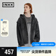 英克斯（inxx）ALLPICK 潮牌新品牛仔外套拼接連帽上衣情侶APD3141067 黑色 M