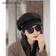 CHANEELR & KARITH帽子女2026新款秋冬季百搭八角帽防寒時(shí)尚保暖貝雷帽蓓蕾帽送女友 黑色