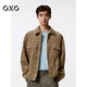 GXG男裝復古格紋燈芯絨夾克男 24年秋新品 格紋 185/XXL