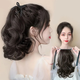 唐妮 假發(fā)馬尾逼真綁帶式女生梨花長(cháng)卷發(fā)大波浪接發(fā)片仿真發(fā)低馬尾辮 梨花馬尾深棕色長(cháng)發(fā)35cm 綁帶款+護理套裝
