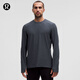 lululemon丨Surge Warm 男士圓領(lǐng)運動衫運動上衣 芯吸 LM3DBRS 雜色海軍藍(lán)/黑 L