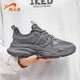 貴人鳥(niǎo)男鞋運動(dòng)鞋百搭增高老爹鞋男士減震休閑鞋舒適回彈 灰色 40 