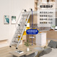 百佳宜（BaiJiaYi）梯子家用梯鋁合金加厚閣樓梯室外平臺爬梯定制折疊扶手腳手架梯子 【出口品質(zhì)】鋁合金標準款8步