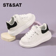星期六童鞋兒童小白鞋新款男童休閑鞋韓版時(shí)尚板鞋百搭女童鞋 白黑 30 