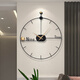 普朵鐘飾 HOME DECOR鐘表掛鐘客廳2025新款網(wǎng)紅大氣時(shí)尚現(xiàn)代簡約創(chuàng)意掛墻裝飾時(shí)鐘極簡 黑色：50*58cm