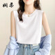 嫻柔白色寬松背心女內(nèi)搭寬肩帶可外穿洋氣新款春夏季無袖打底衫上衣 白色 M