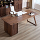錦匠傳成 北美黑胡桃木書(shū)桌全實(shí)木極簡(jiǎn)老板桌家用書(shū)房辦公室電腦桌寫(xiě)字臺 書(shū)桌140*68*75cm+椅子