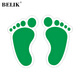 BELIK 小腳丫地面標(biāo)識貼 2對 10*17CM 磨砂防滑防水耐磨地貼導(dǎo)視腳印標(biāo)志不干膠貼 DT-37