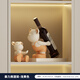 奶油風(fēng)暴力熊酒柜擺件網(wǎng)紅客廳柜子玄關(guān)電視柜裝飾品新房喬遷禮物 暴力熊酒架套裝