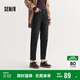 森馬（Semir）森柔牛仔|牛仔褲女半松緊腰長(cháng)褲秋百搭錐形褲顯腿長(cháng)103524124003