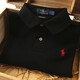 RRL拉夫勞倫Ralph Lauren經(jīng)典小馬標(biāo)刺繡短袖翻領(lǐng)純棉保羅polo衫男夏 黑色·紅標(biāo) S (建議130-150斤穿)
