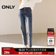 ONLY秋冬通勤氣質(zhì)高腰直筒褲九分褲牛仔褲女|124449002 J34 390洗水牛仔藍 M M標準褲長(cháng)