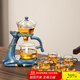 唐豐（TANGFENG）茶具套裝自動(dòng)玻璃茶具家用泡茶神器懶人功夫茶具磁吸辦公茶壺整套 福鹿連連茶具（金荷）+彩把6杯