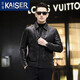 凱撒（KAISER）真皮羽絨服男秋冬新款頭層牛皮真皮皮衣男短款公務(wù)干部裝潮男 單款 2XL (180) 適合體重140-155斤