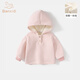 班喜迪女童衛衣春裝2026新款洋氣加絨兒童連帽上衣女寶寶長(cháng)袖秋冬季小童 C2289加絨粉色一體絨 80 cm