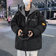 頂峰保羅（Dingfengbaoluo）棉服男棉襖子百搭秋冬保暖加絨加厚面包服棉衣外套DFM01黑色XL