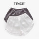 TINGE棉質(zhì)收腹安全褲高腰平角內褲女防走光收小肚子提臀打底褲 黑色 1條 M 【適合體重80-100斤】