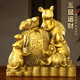 善揚(yáng)黃銅老鼠擺件全銅五鼠運(yùn)財(cái)吉祥物生肖鼠擺件辦公室客廳玄關(guān)工藝品 五鼠運(yùn)財(cái)-高10cm