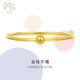 周生生七夕禮物足金光面黃金手鐲傳承素圈圓棍90194K計價06圈11.85克