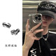 QMXD二件套戒指男潮嘻哈復古男生單身戒小眾高級感食指環(huán)潮男尾戒子 一對