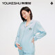 有棵樹植物停螨衣月子服孕婦哺乳睡衣女春季棉產(chǎn)后家居服 天藍(lán) M