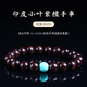 夢(mèng)森（MENGSEN）正宗老料滿(mǎn)金星印度小葉紫檀男手串佛珠綠松石檀香木女手鏈禮物 8mm滿(mǎn)金星小葉紫檀【綠松石】