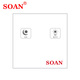 索安（SOAN）86型微波雷達(dá)人體感應(yīng)開(kāi)關(guān)面板非紅外線感應(yīng)器開(kāi)關(guān)220V樓道洗手間 B= 雅白色面板帶圖案