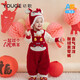 幼歌（YOUGE）嬰幼兒喜慶紅龍年卡通加絨背帶褲元?dú)饪蓯?ài)寬松保暖褲子 紅色 100 cm