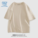 JEANSWEST LIFE真維斯重磅厚實純棉純色短袖T恤男女款全棉圓領(lǐng)上衣潮流白色半袖